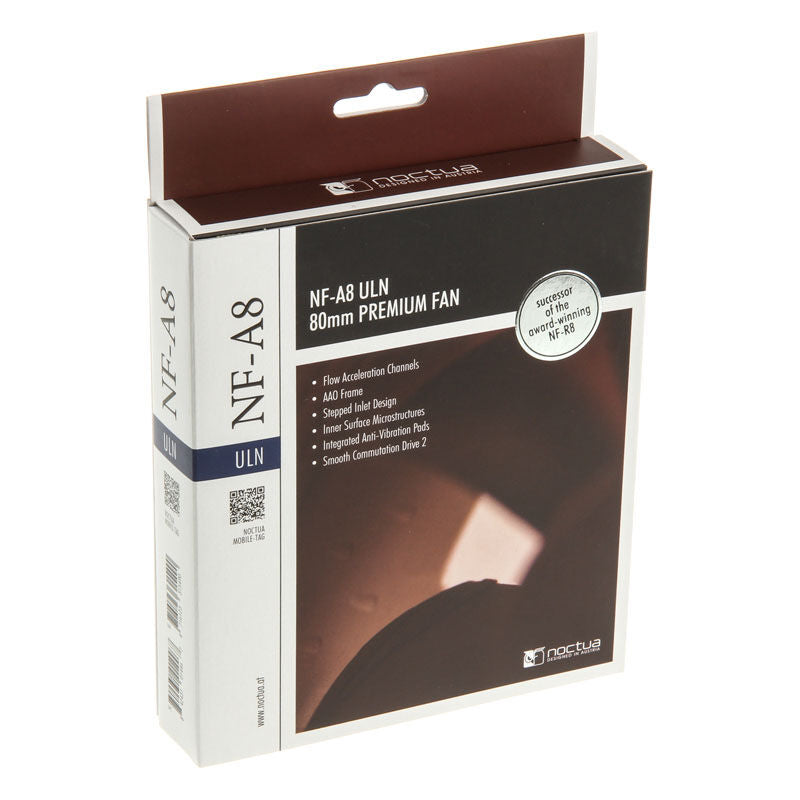 Noctua NF-A8 ULN vifte 80 mm vibrasjonsdempende pads