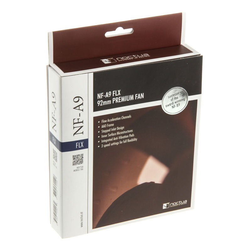 Noctua NF-A9 FLX vifte 92 mm stillegående med lavstøyadapter