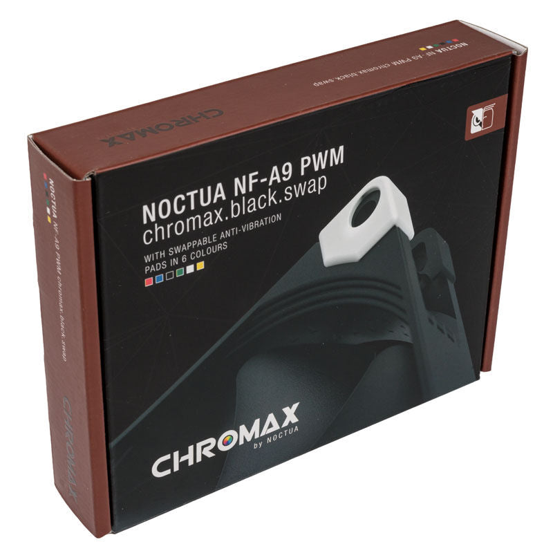 Noctua NF-A9 PWM chromax.black.swap vifte 92 mm svart sideprofil