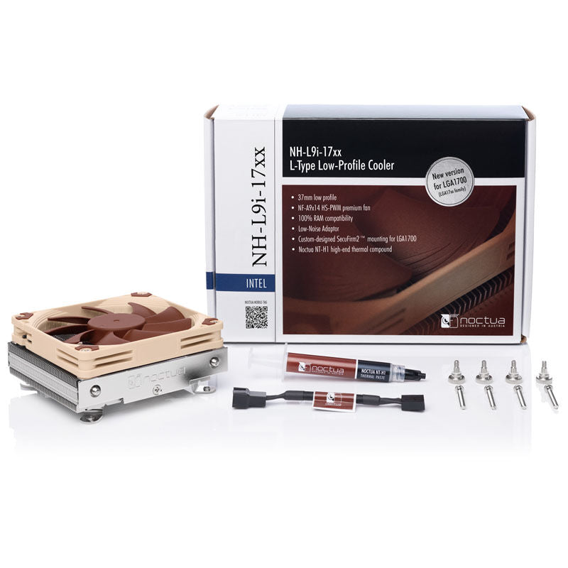 Noctua NH-L9i-17xx CPU-kjøler montert i PC