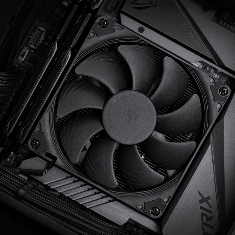 Detalj av Noctua NH-L9i chromax.black CPU-kjøler