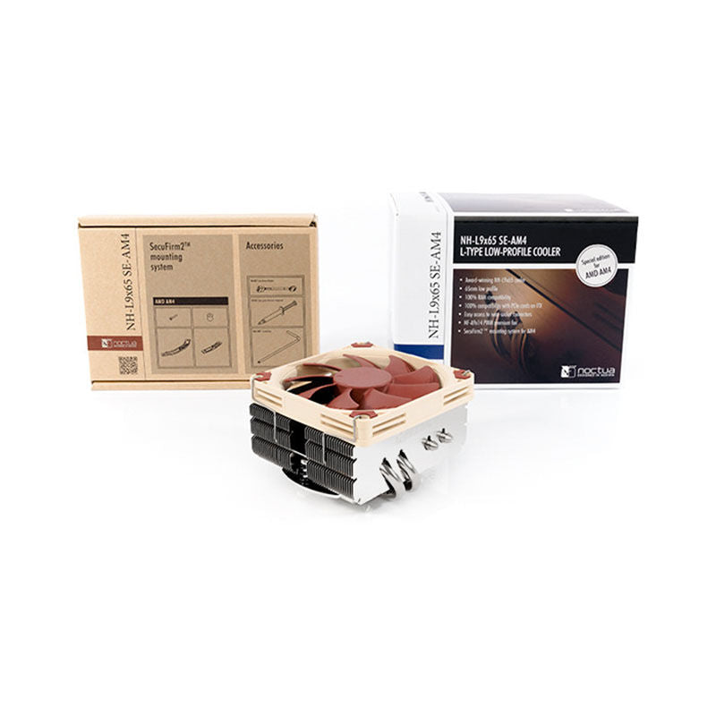 Oversikt over Noctua NH-L9x65 SE-AM4 CPU-kjøler fra siden