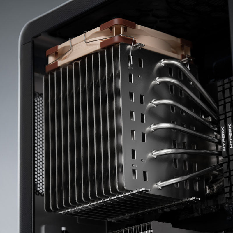 Detalj av kjøleribber på Noctua NH-P1