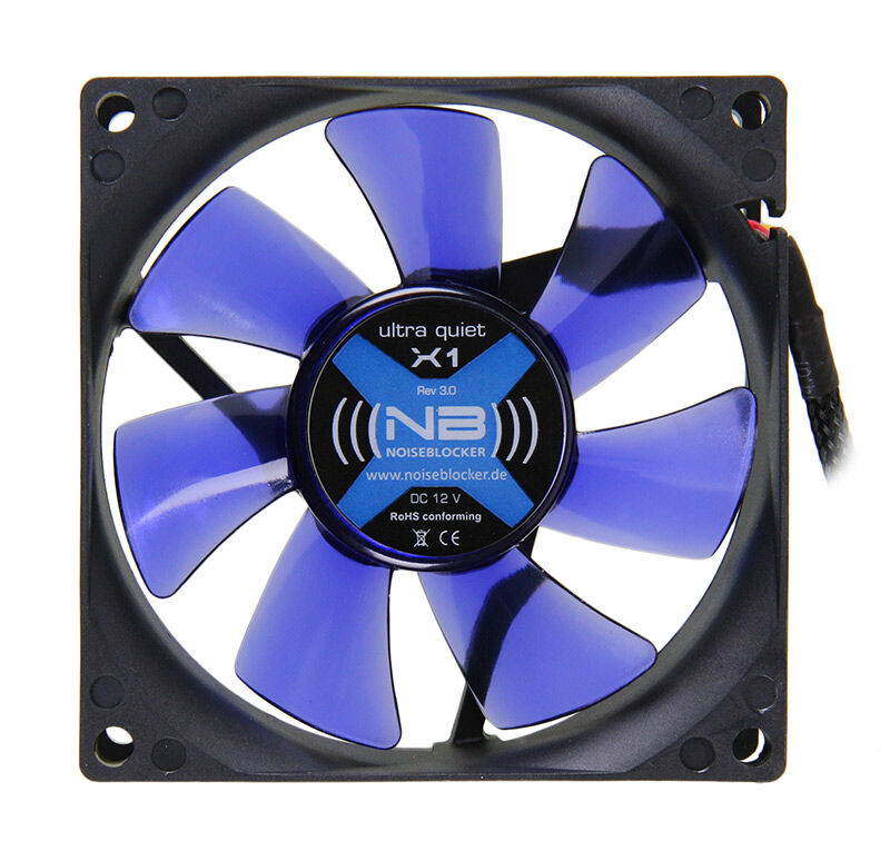 Noiseblocker BlackSilent Fan X1 vifte 80 mm stillegående bakside