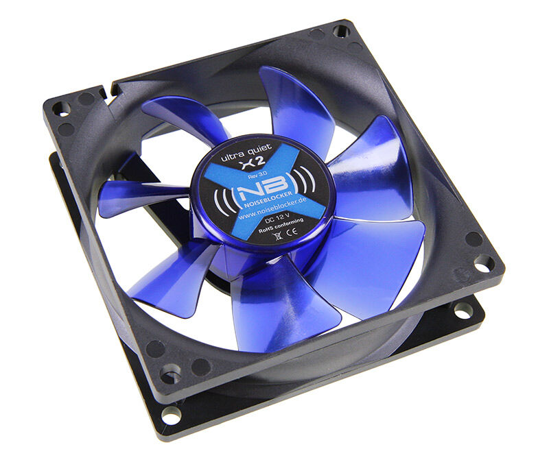 Noiseblocker BlackSilent Fan X2 vifte 80 mm forfra