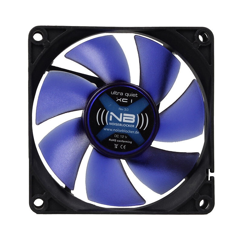Detalj av Noiseblocker BlackSilent Fan XC1 vifte 80 mm 20 mm slank