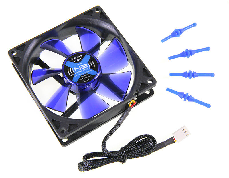 Noiseblocker BlackSilent Fan XE1 vifte 92 mm detalj av vifteblader