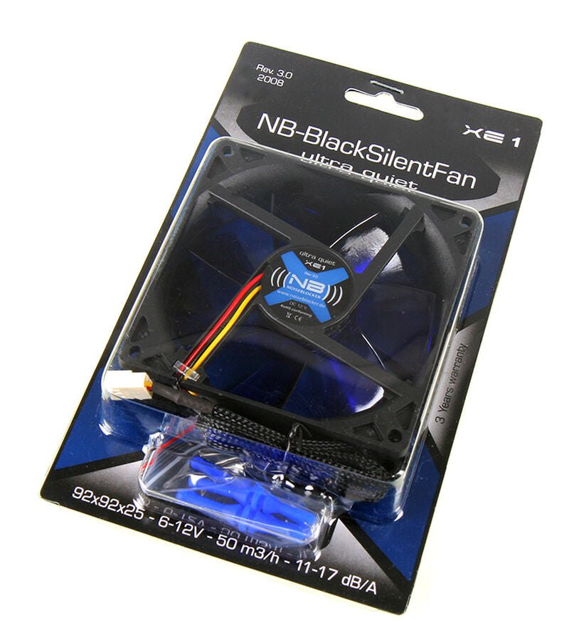 Noiseblocker BlackSilent Fan XE1 vifte 92 mm montert i PC