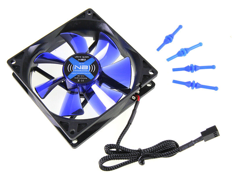 Detalj av Noiseblocker BlackSilent Fan XE2 vifte 92 mm blader