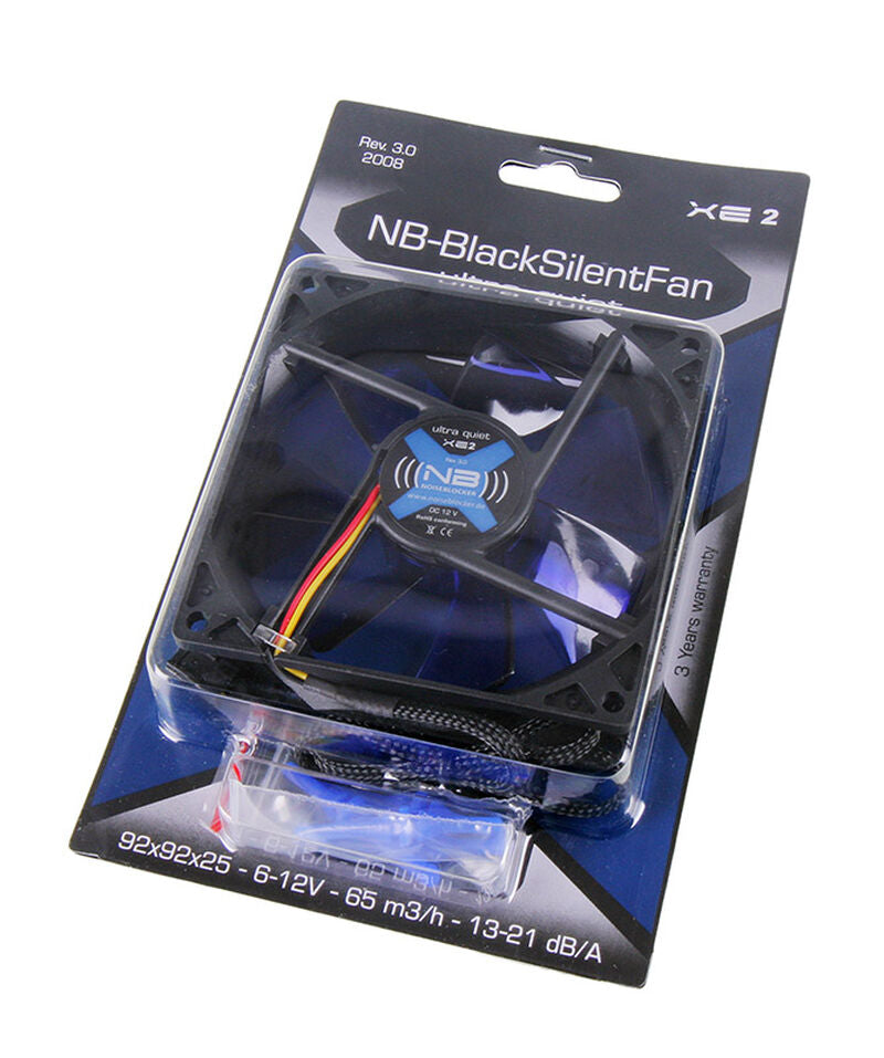 Noiseblocker BlackSilent Fan XE2 vifte 92 mm montert i kabinett