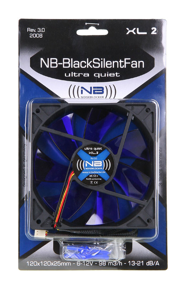 Noiseblocker BlackSilent Fan XL2 vifte 120 mm montert