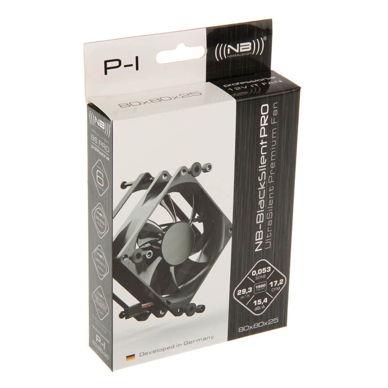 Noiseblocker BlackSilent Pro P-1 vifte 80 mm nærbilde
