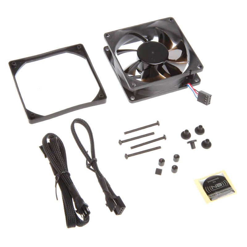 Noiseblocker BlackSilent Pro P-P vifte 80 mm stillegående montert i PC-kabinett