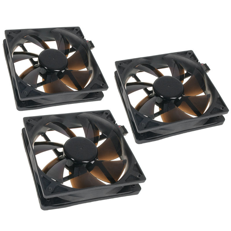 Noiseblocker BlackSilent Pro PL2 vifte 120 mm 3-pack forfra