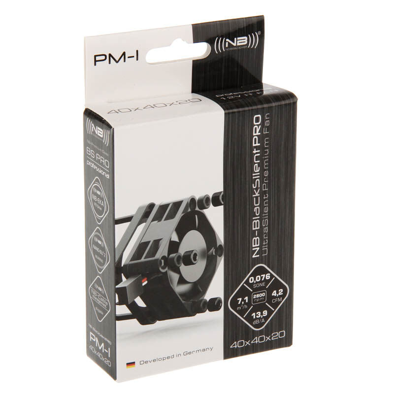 Noiseblocker BlackSilent Pro PM1 vifte 40 mm montert i PC