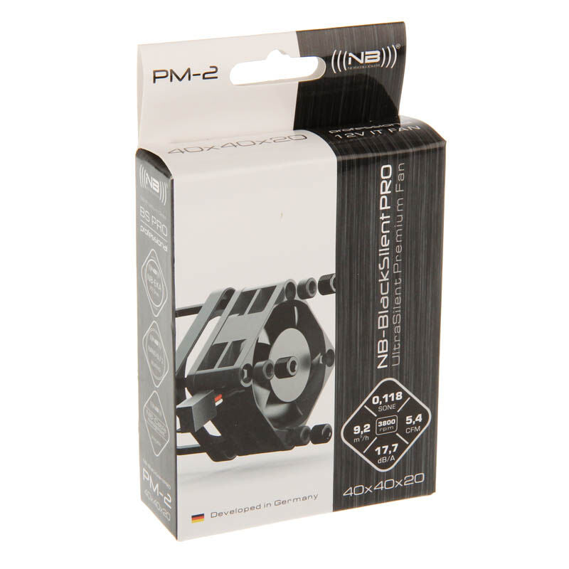 Noiseblocker BlackSilent Pro PM2 vifte 40 mm montert i PC