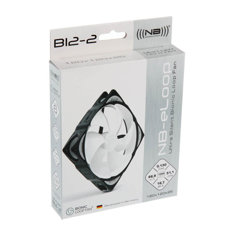 Nærbilde av Noiseblocker NB-eLoop B12-2 vifte 120 mm motor