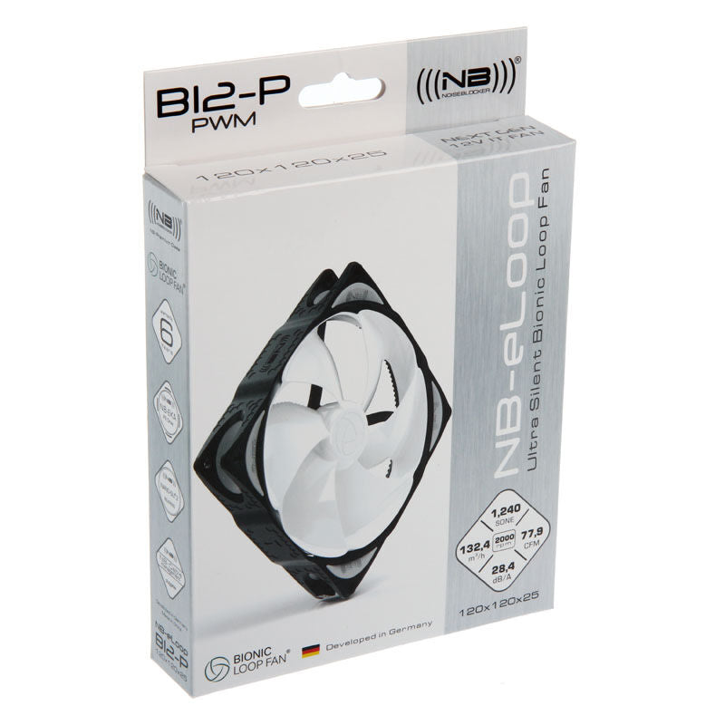 Pakke med tre Noiseblocker NB-eLoop B12-P PWM vifte 120 mm