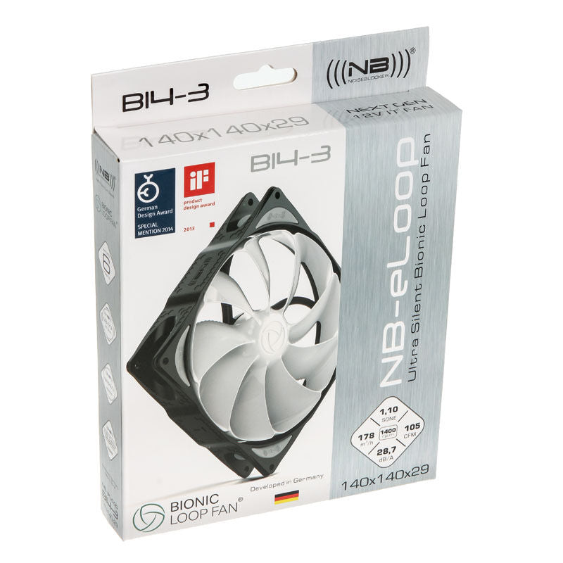 Noiseblocker NB-eLoop B14-3 vifte 140 mm side