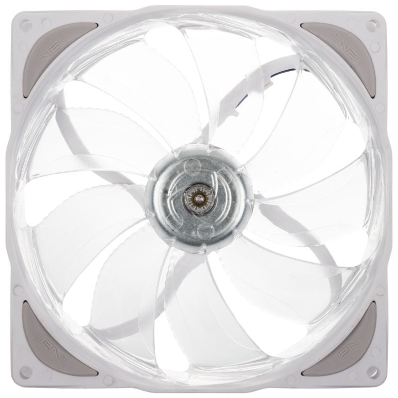 Detalj av Noiseblocker NB-eLoop X B14-P ARGB PWM vifte hvit rotor