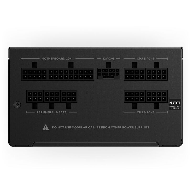 Nærbilde av NZXT C750 Core strømforsyning vifte