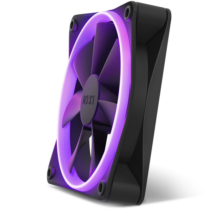 NZXT F120 PWM vifte 120 mm RGB svart detalj av vifteblader