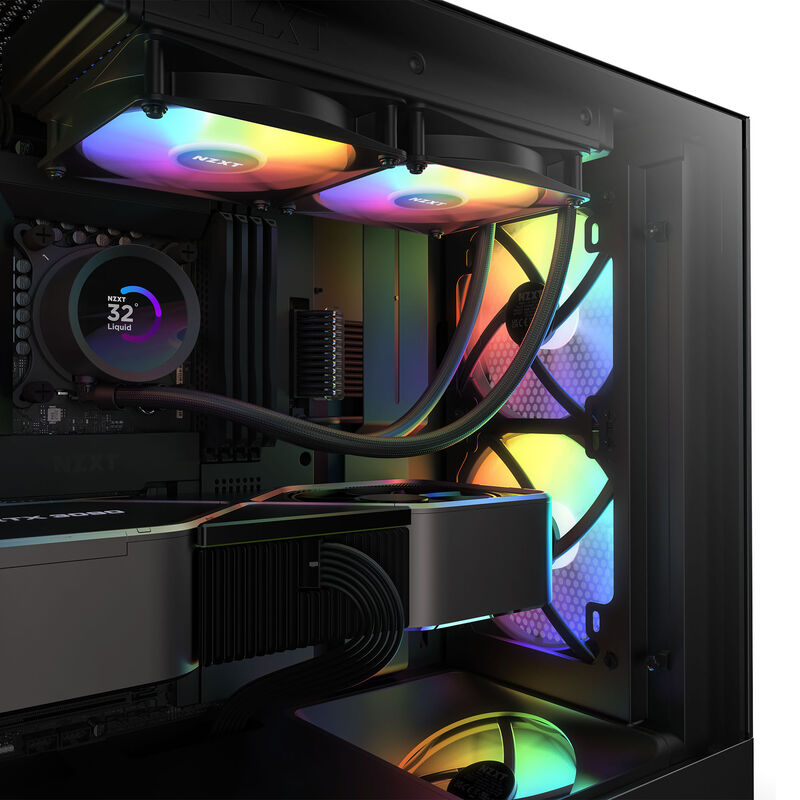 NZXT F120 RGB Core vifte 120 mm PWM svart ramme og rotor
