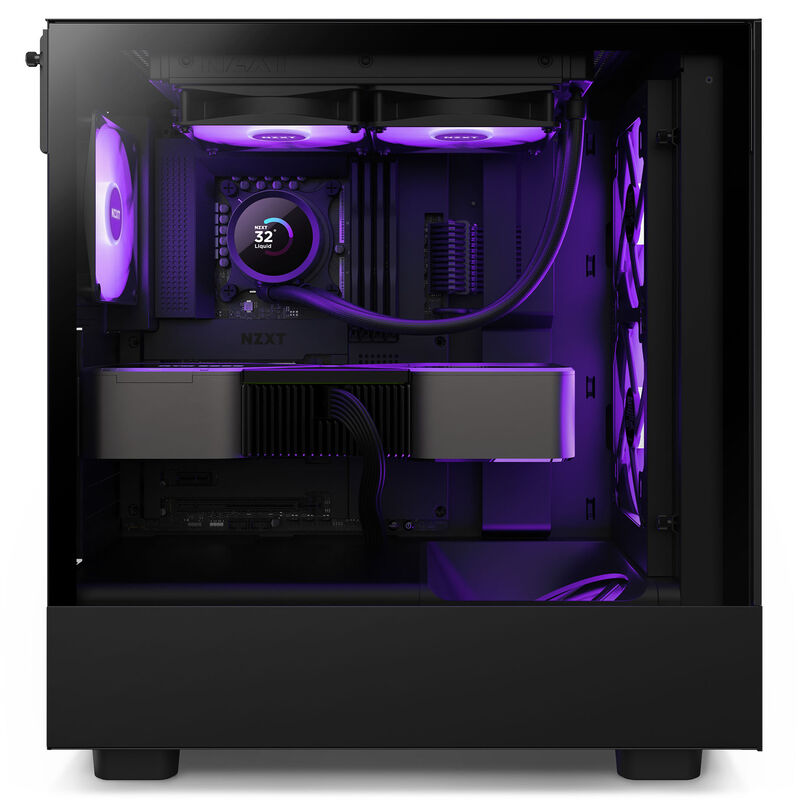 NZXT F120 RGB Core vifte 120 mm PWM svart med RGB-belysning aktivert