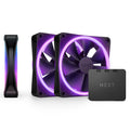 NZXT F120 RGB DUO PWM vifte 120 mm 3-pack svart forfra