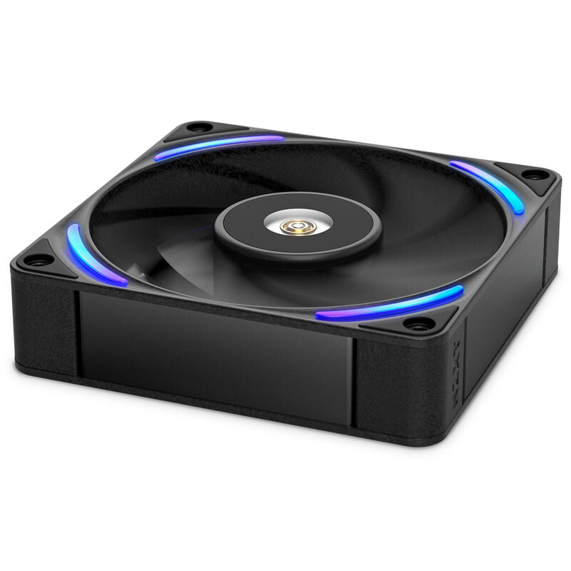 NZXT F120X RGB kabinettvifte 120 mm PWM svart montert i PC-kabinett