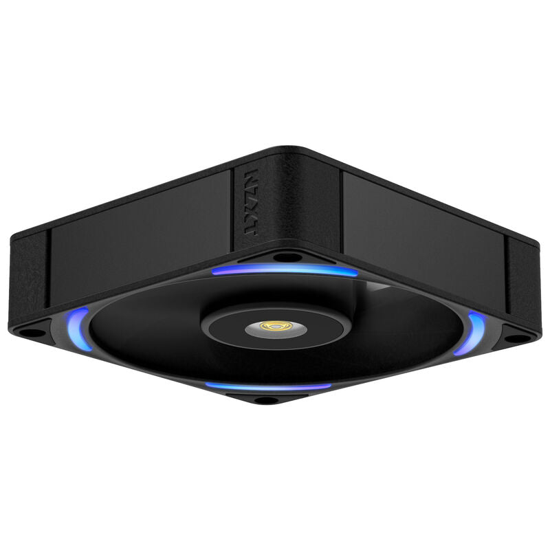 NZXT F120X RGB kabinettvifte 120 mm PWM svart nærbilde av RGB-lys