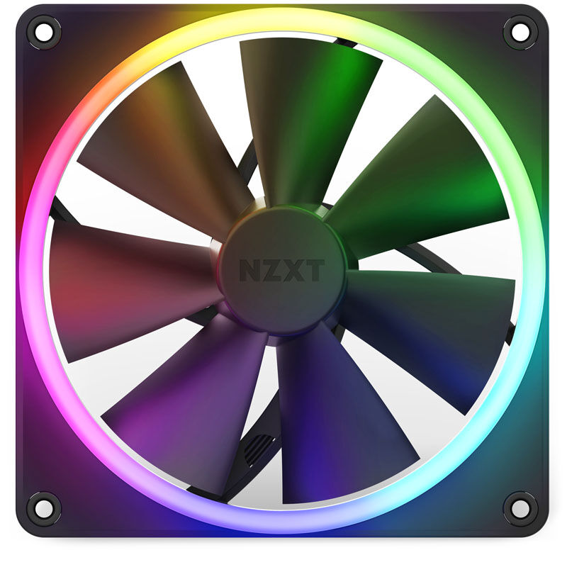 NZXT F140 PWM vifte 140 mm RGB svart bakside