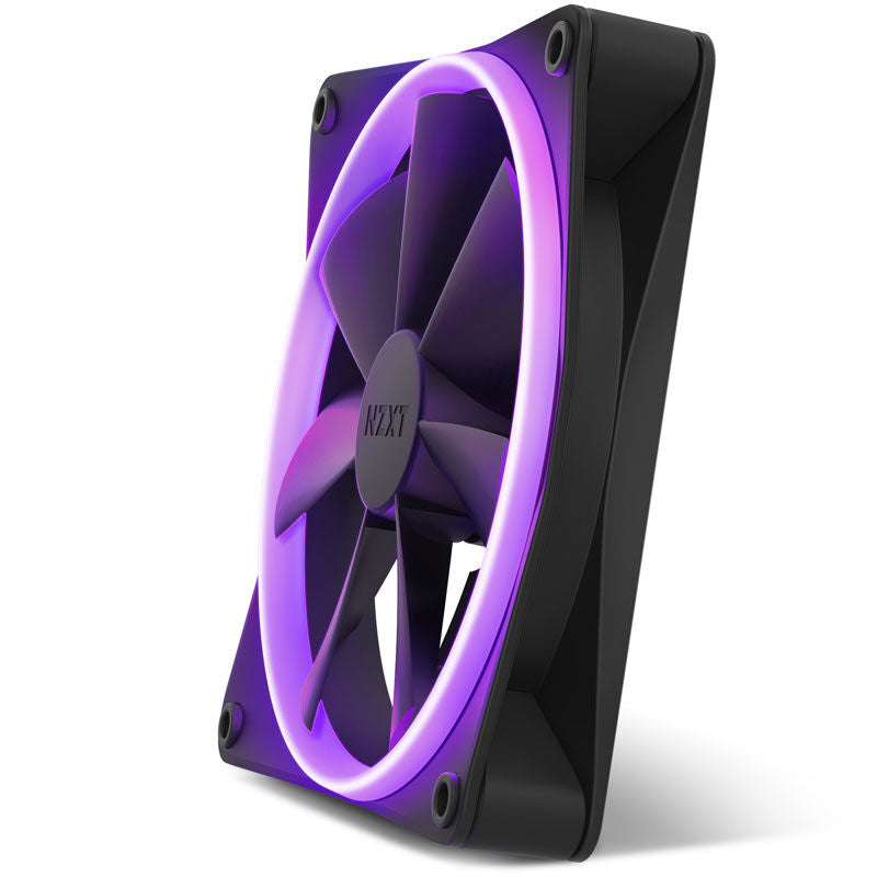 NZXT F140 PWM vifte 140 mm RGB svart detalj av vifteblad
