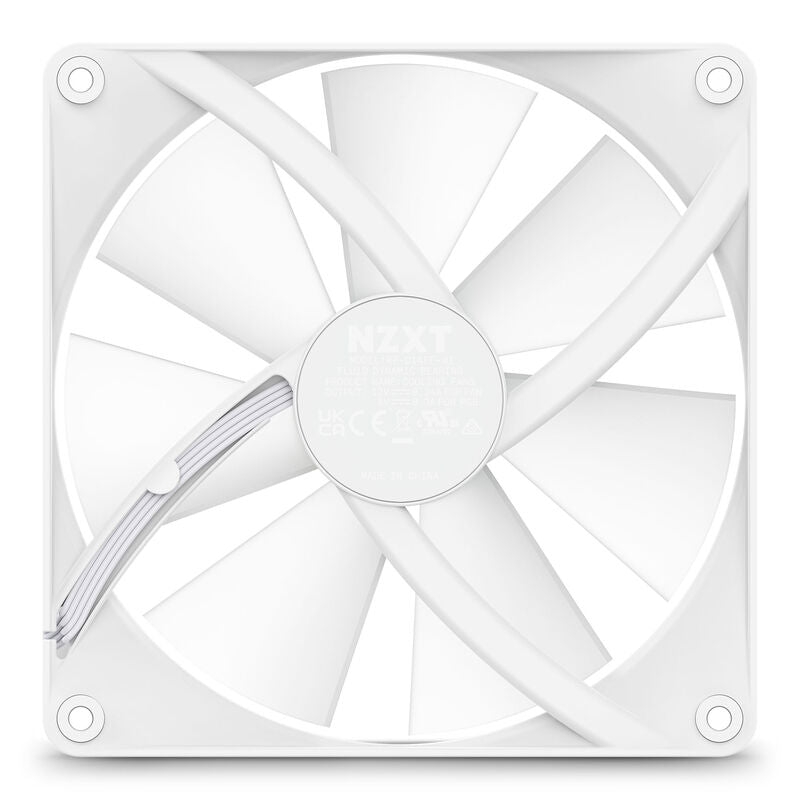 NZXT F140 RGB Core PWM vifte 140 mm hvit ARGB - NZXT