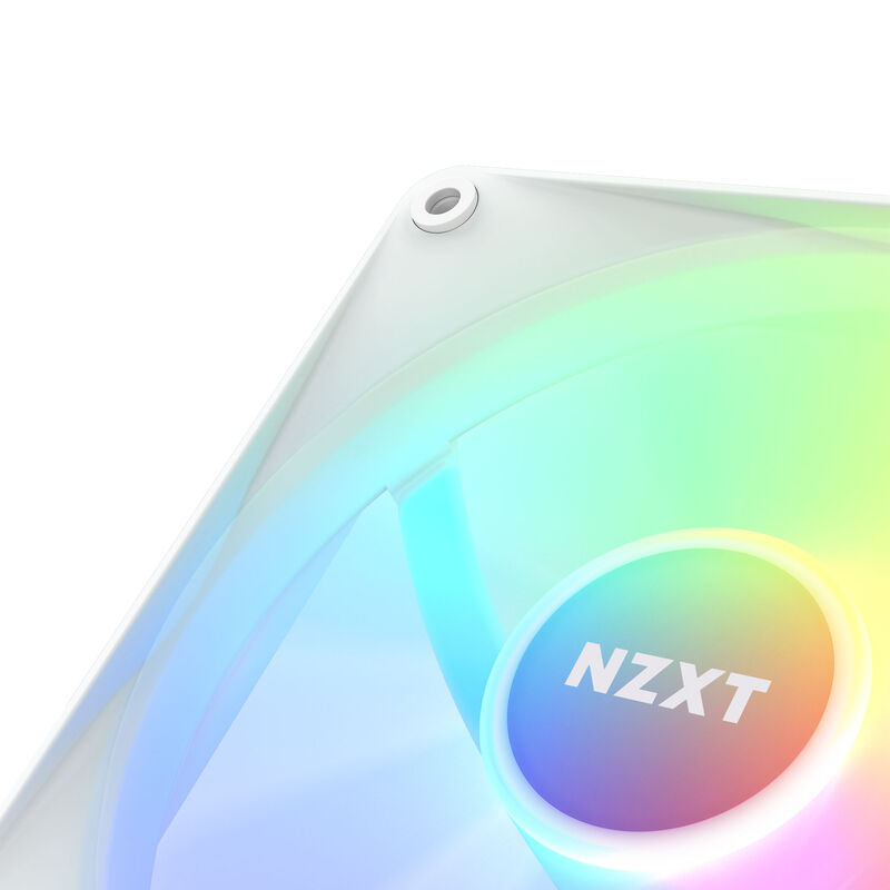 NZXT F140 RGB Core PWM vifte 140 mm hvit ARGB - NZXT