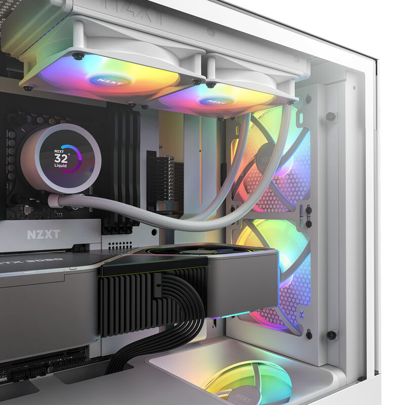 NZXT F140 RGB Core PWM vifte 140 mm hvit ARGB - NZXT