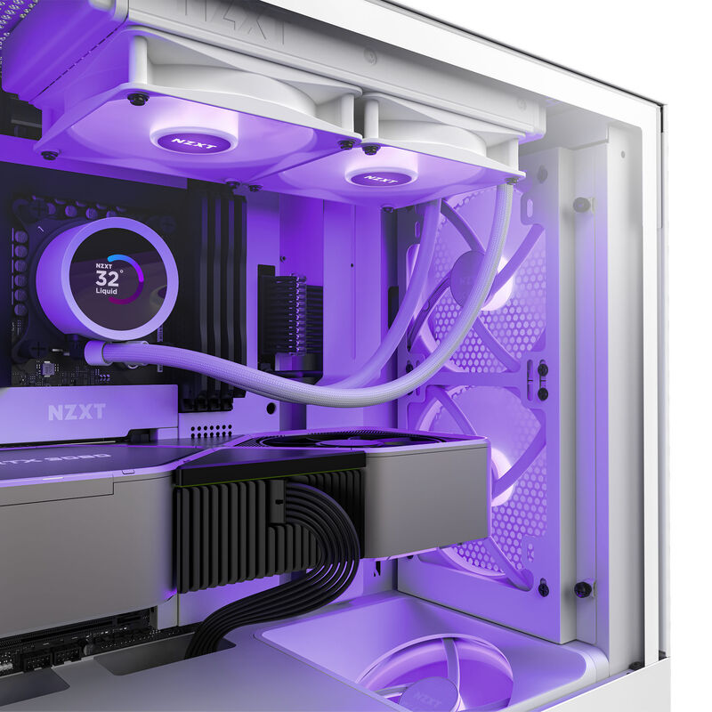 NZXT F140 RGB Core PWM vifte 140 mm hvit ARGB - NZXT