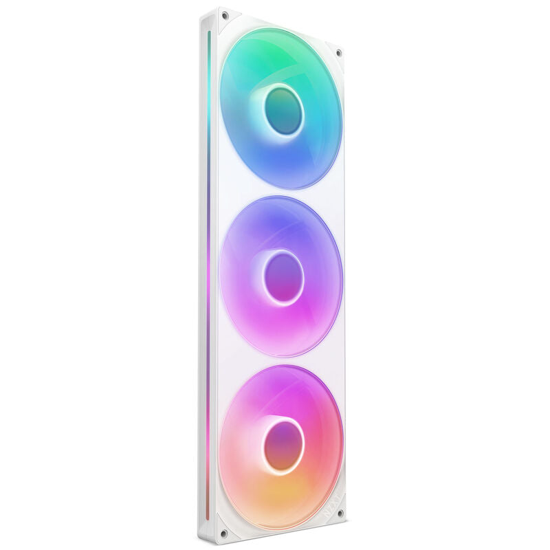 NZXT F420 RGB Core kabinettsvifte 420 mm Uni-Frame hvit forfra