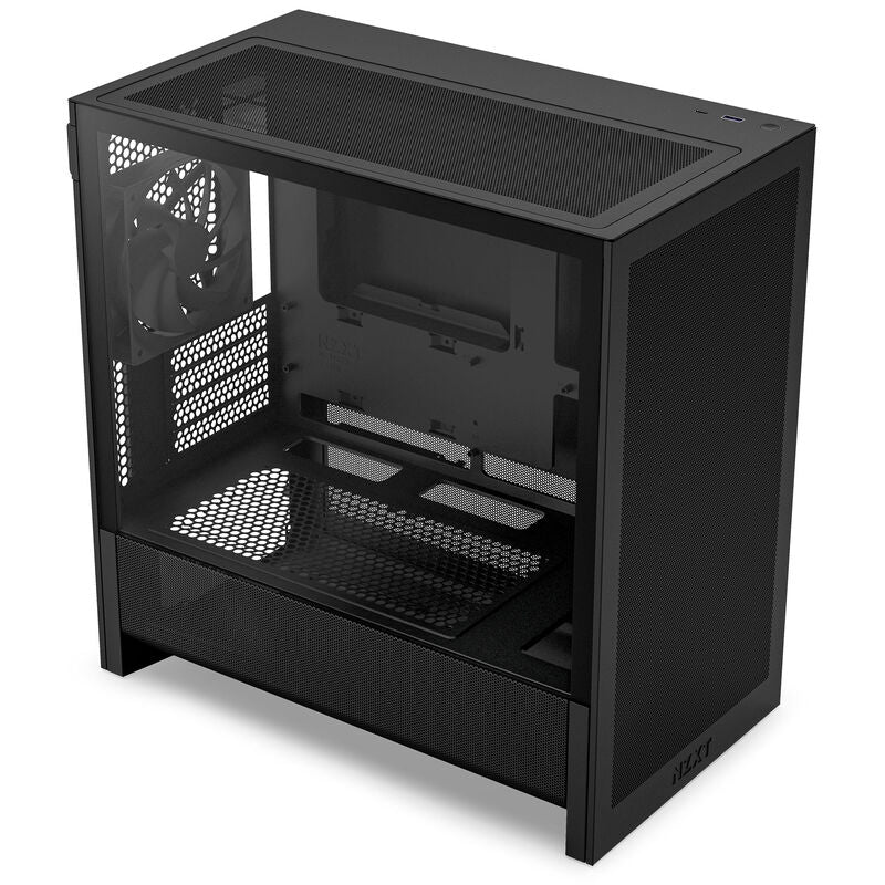 NZXT H3 Flow kabinett midtårn mATX herdet glass svart bakside