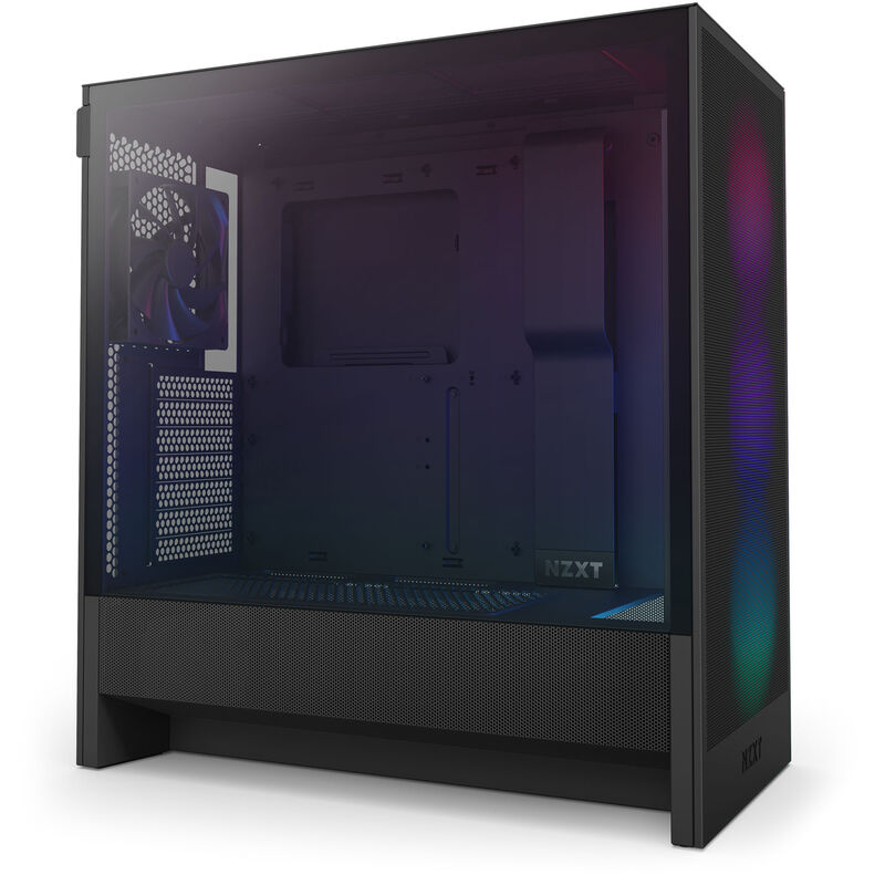 NZXT H5 Flow RGB kabinett midtårn ATX herdet glass svart forfra