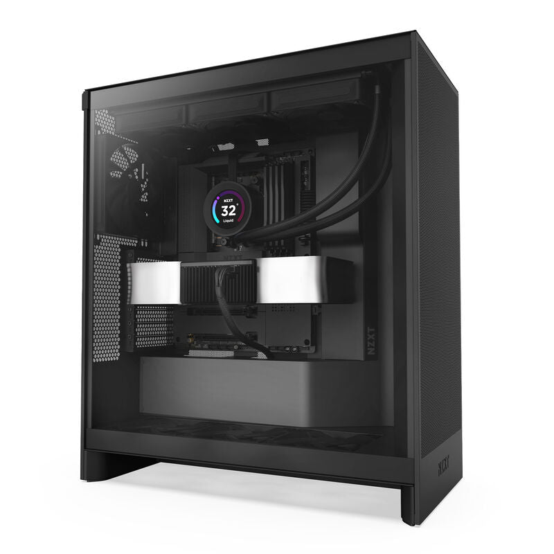 Detalj av mesh-panel på NZXT H7 Flow kabinett
