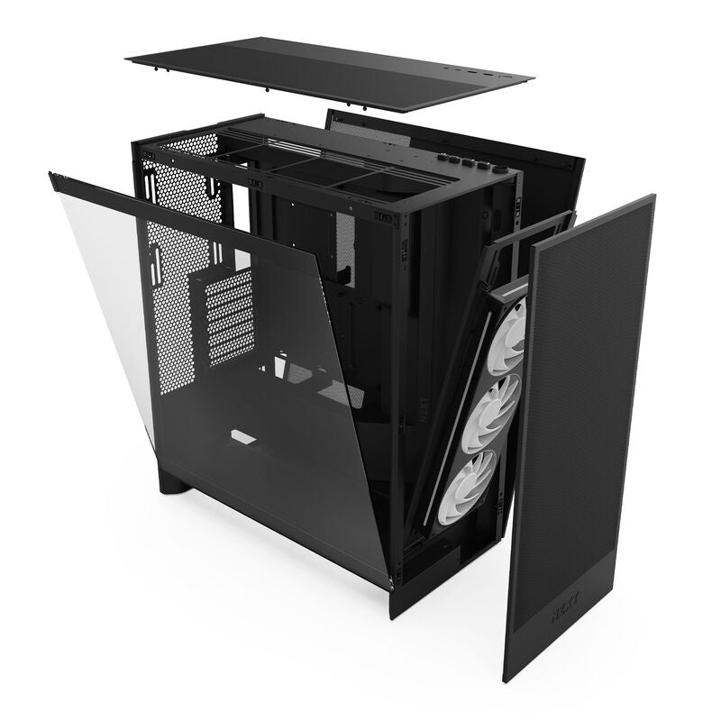 NZXT H7 Flow kabinett midtårn E-ATX herdet glass svart - NZXT