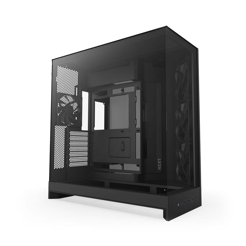 NZXT H9 Flow kabinett midtårn E-ATX herdet glass svart forfra