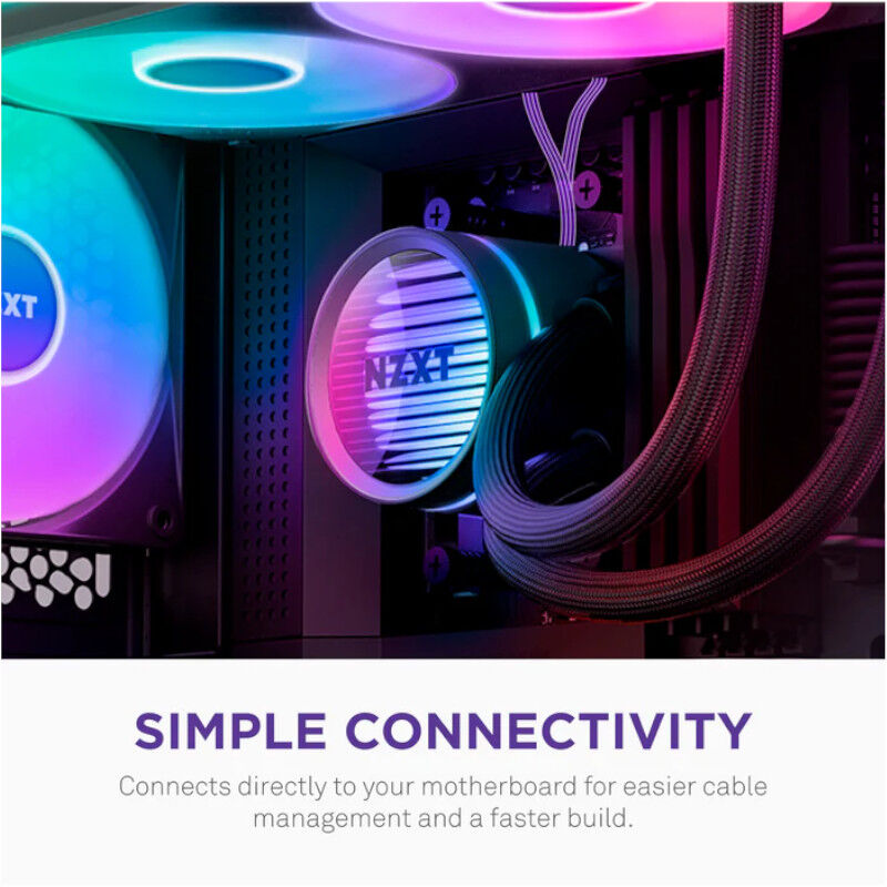 NZXT Kraken Core 240 RGB AIO vannkjøling 240 mm svart detalj