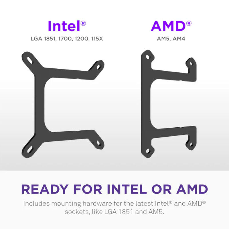 NZXT Kraken Core 240 RGB AIO vannkjøling 240 mm svart slange