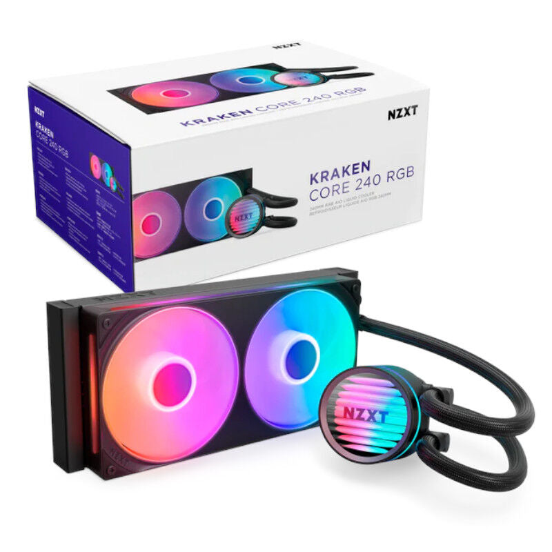 NZXT Kraken Core 240 RGB AIO vannkjøling 240 mm svart komplett sett