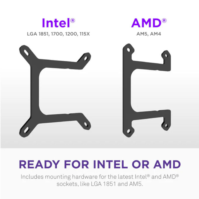 Detalj av pumpe på NZXT Kraken Core 360 RGB AIO vannkjøling 360 mm svart