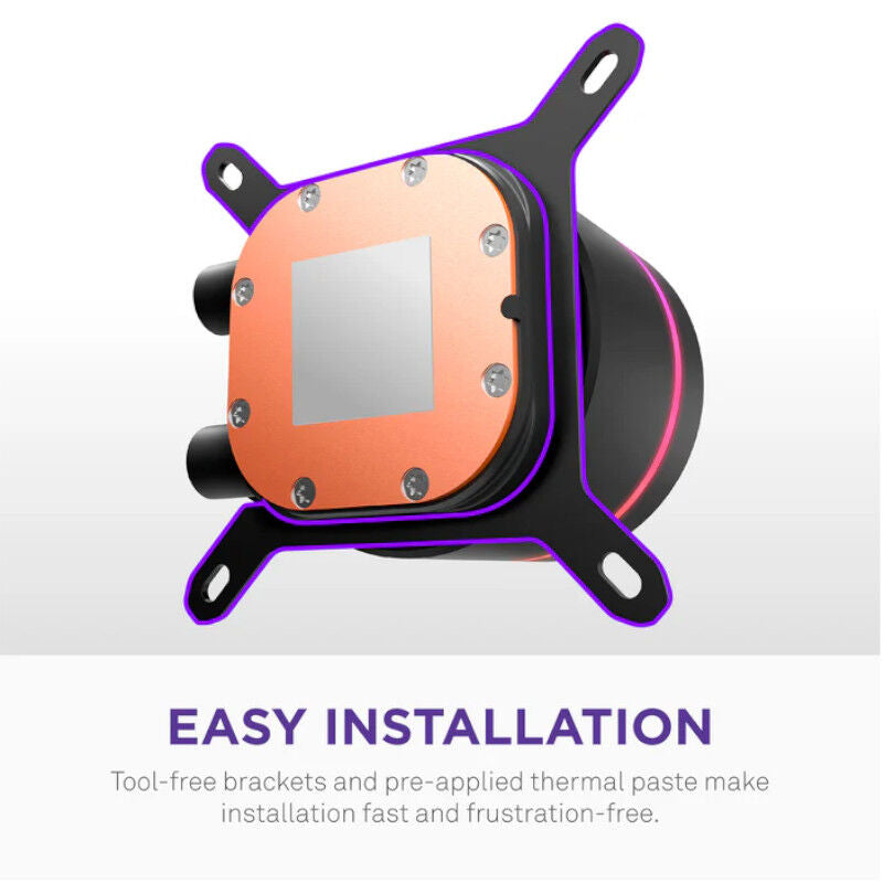 NZXT Kraken Core 360 RGB AIO vannkjøling 360 mm svart med kabler