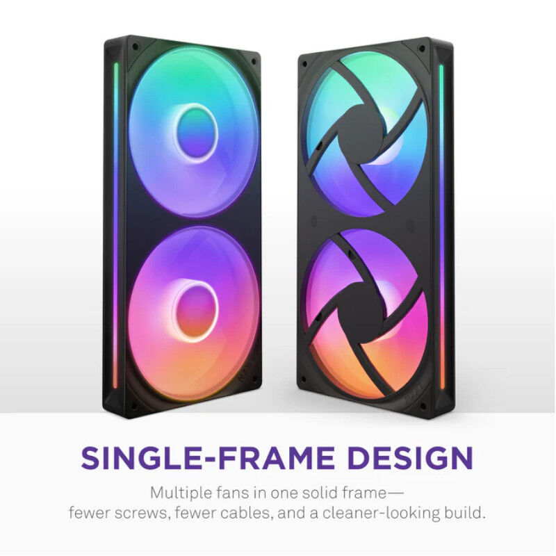 NZXT Kraken Core 360 RGB AIO vannkjøling 360 mm svart montert i PC