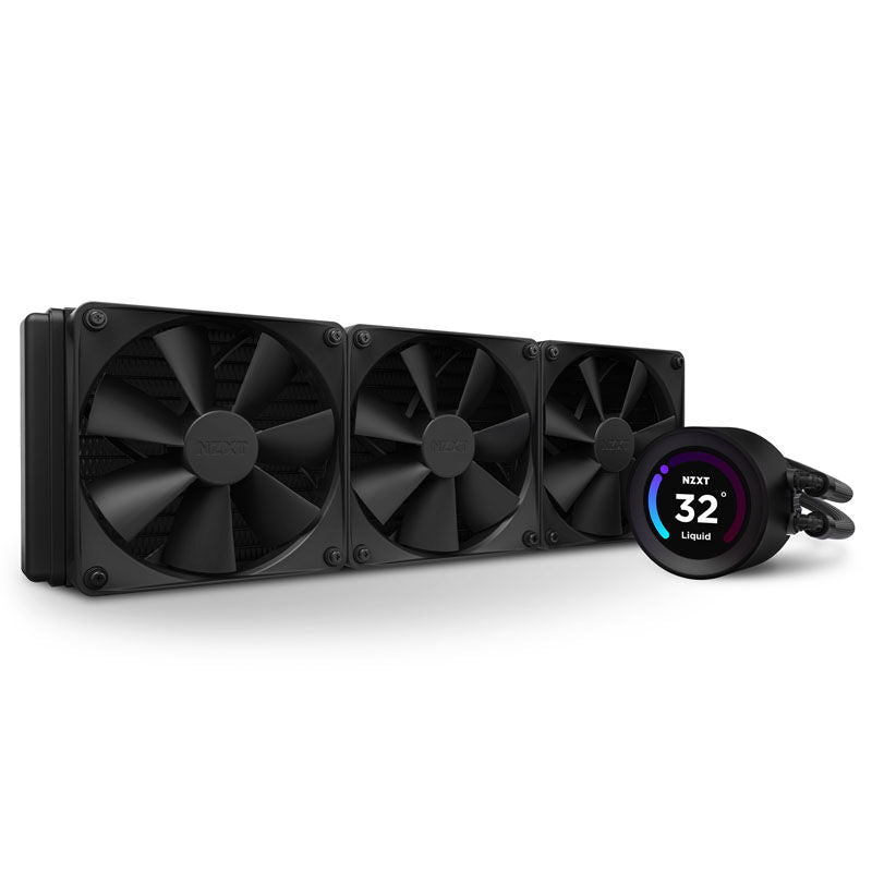 NZXT Kraken Elite AIO vannkjøling 360 mm LCD svart forfra